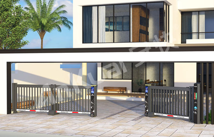 某獨(dú)棟別院采用 “安快” 柵欄款平開門效果圖