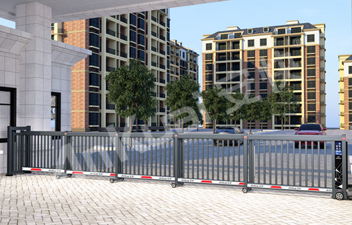 某小區(qū)采用 “安快” 柵欄款段滑門效果圖
